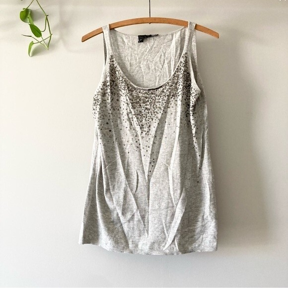 Eileen Fisher Sequin Cashmere Sweater Tank‎ S - Picture 1 of 4